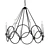 Elegant Circle Chandelier 3D model small image 1