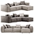 Lenonn 3-Seater Modular Sofa 3D model small image 1