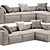 Lenonn 3-Seater Modular Sofa 3D model small image 3