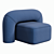 Sleek Moss 1300 Armchair: Luxurious Comfort 3D model small image 1