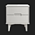 Modern Solid Wood Nightstand with 2 Drawers 3D model small image 2
