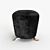 Modern Metal Foot Stool 38x42 3D model small image 1