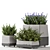 Title: Concrete Pot Outdoor Bushes 3D model small image 3