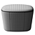  Luxe Comfort Ottoman Pouf 3D model small image 4