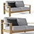 Gloster LOOP 2-Seater: Sleek and Stylish Sofa 3D model small image 1