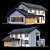 Modern Two-Storey Cottage with Click Seam Roof 3D model small image 2