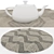 Versatile 6-Piece Round Rug Set 3D model small image 4