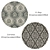 Round Rugs Set 378 3D model small image 3