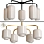 Elegant Glass Chandelier: Sculptural Collection 3D model small image 1