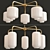 Elegant Glass Chandelier: Sculptural Collection 3D model small image 3