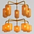 Elegant Glass Chandelier: Sculptural Collection 3D model small image 6