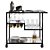 Sleek Drink Bar Cart Set 3D model small image 3