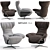 Natuzzi Italia Ilia Chair 3D model small image 1