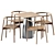 Modern Design Set: Burin Table & Mars Armchair 3D model small image 1