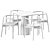 Modern Design Set: Burin Table & Mars Armchair 3D model small image 2