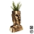 Ancient Easter Island: Bronze Statue with Plant 3D model small image 1