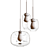 Customizable Glass Chandelier: Sculptural Elegance 3D model small image 3