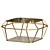 Elegant Gold Geometric Coffee Table 3D model small image 1