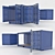 20ft Open Side Sea Container with Animated Doors 3D model small image 3