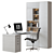 Versatile Office Furniture Set with Three Bookshelf Options 3D model small image 1