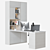 Versatile Office Furniture Set with Three Bookshelf Options 3D model small image 6