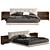 Luxury Minotti Brasilia Bed 3D model small image 4