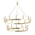 Glamorous Allendale 2-Tier Chandelier 3D model small image 1