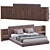 Modern Minotti Bed: Brasilia 3D model small image 5