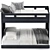 Versatile Twin Over Full Bunk Bed 3D model small image 2