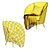 Elegant Melville Chair: Polys 96,124 3D model small image 5