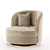 Zebrano Penelope Armchair: Mid Poly Collection 3D model small image 1