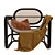 Minimal Rattan Lounge Chair 3D model small image 2