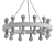 Cirque Bronze Chandelier 3D model small image 2