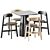 Elegant & Compact: Burin Table & Roda Chair 3D model small image 1