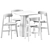 Elegant & Compact: Burin Table & Roda Chair 3D model small image 3