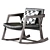  Modern Black Rocking Chair 3D model small image 3