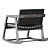  Modern Black Rocking Chair 3D model small image 4