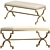 LUX-321 TEETEE Metal Bench: Crafted Elegance for Your Space 3D model small image 1