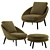 Luxurious Armchair from Minotti's Lido 2021 Collection 3D model small image 2