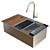 Ruvati Single Bowl Sink: Stylish and Durable 3D model small image 1