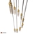 Elegant Verona Chandelier: Matte Brass & Smoked Glass 3D model small image 4