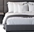 Modena Bed: Sleek and Contemporary 3D model small image 3