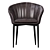 Sleek Charcoal Tub Chair 3D model small image 5