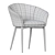Sleek Charcoal Tub Chair 3D model small image 6