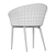 Sleek Charcoal Tub Chair 3D model small image 7