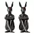 Sleek Gangster Hare Statue 3D model small image 2