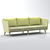 Natural & Gray Grace Bay Sofa 3D model small image 4