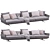 Elegant Bretton Sofa by Flexform 3D model small image 2