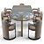 Elegant Baxter Dining Set 3D model small image 2