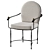 Elegant Amalfi Round Armchair 3D model small image 1